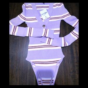 Forever 21 Sweater lavender bodysuit New 🔥